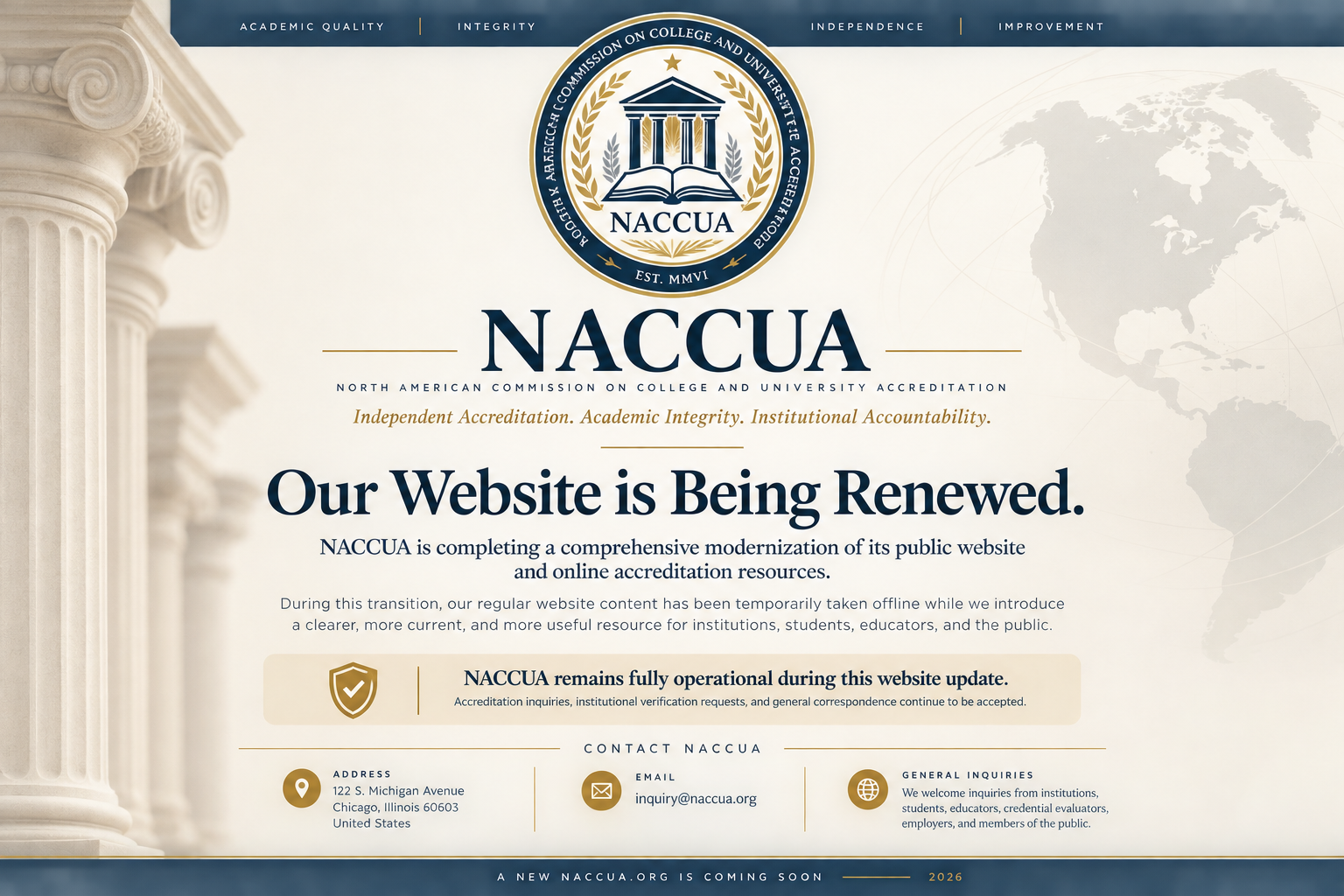 NACCUA website renewal notice